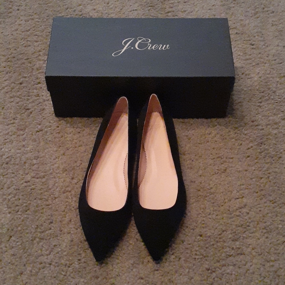 Jcrew Pointy Toe Suede Flat